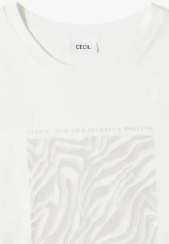 T-Shirt mit Rundhals und Folienprint