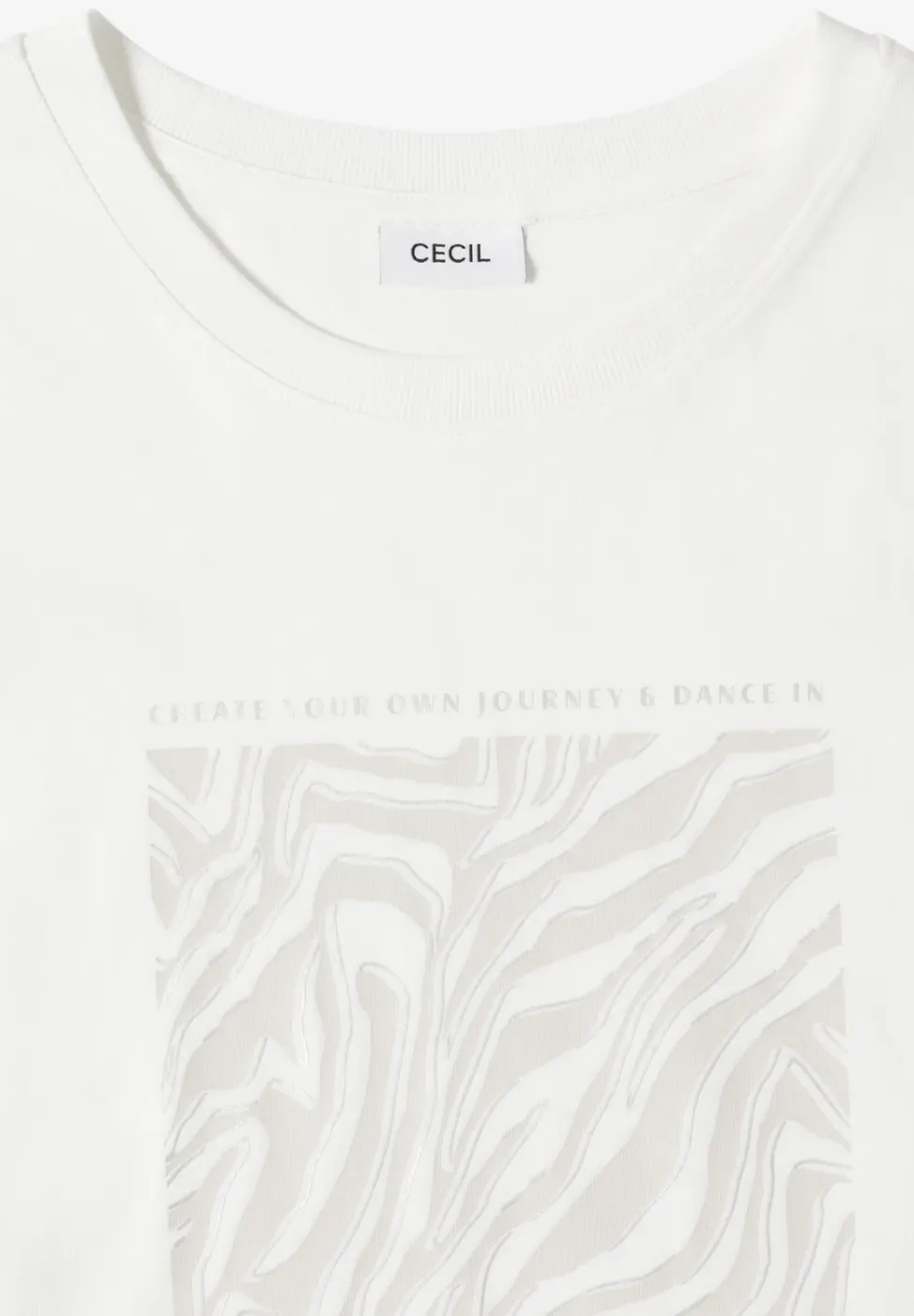 T-Shirt mit Rundhals und Folienprint