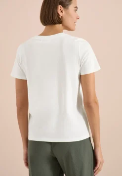 T-Shirt mit Rundhals und Folienprint