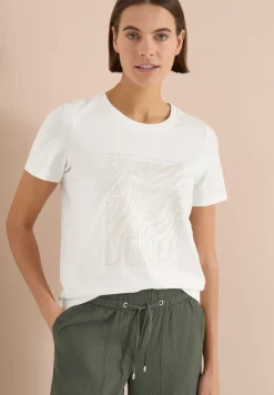 T-Shirt mit Rundhals und Folienprint