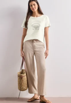 T-Shirt mit Rundhals und Foliendetails