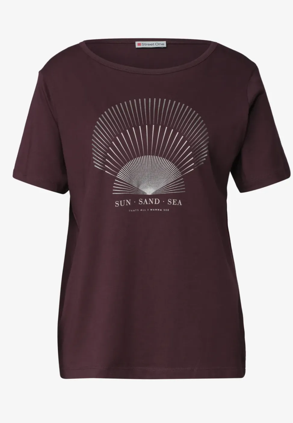 T-Shirt mit Rundhals und Foliendetails