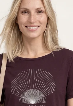 T-Shirt mit Rundhals und Foliendetails