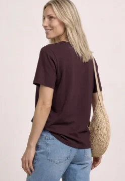 T-Shirt mit Rundhals und Foliendetails