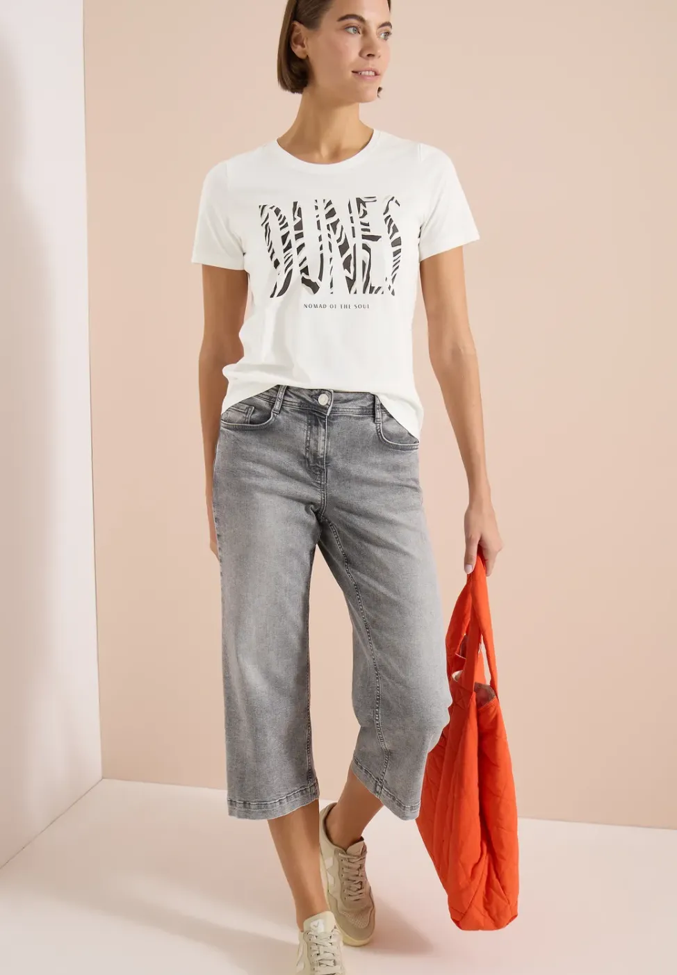T-Shirt mit Rundhals und Frontprint