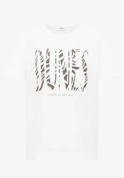 T-Shirt mit Rundhals und Frontprint