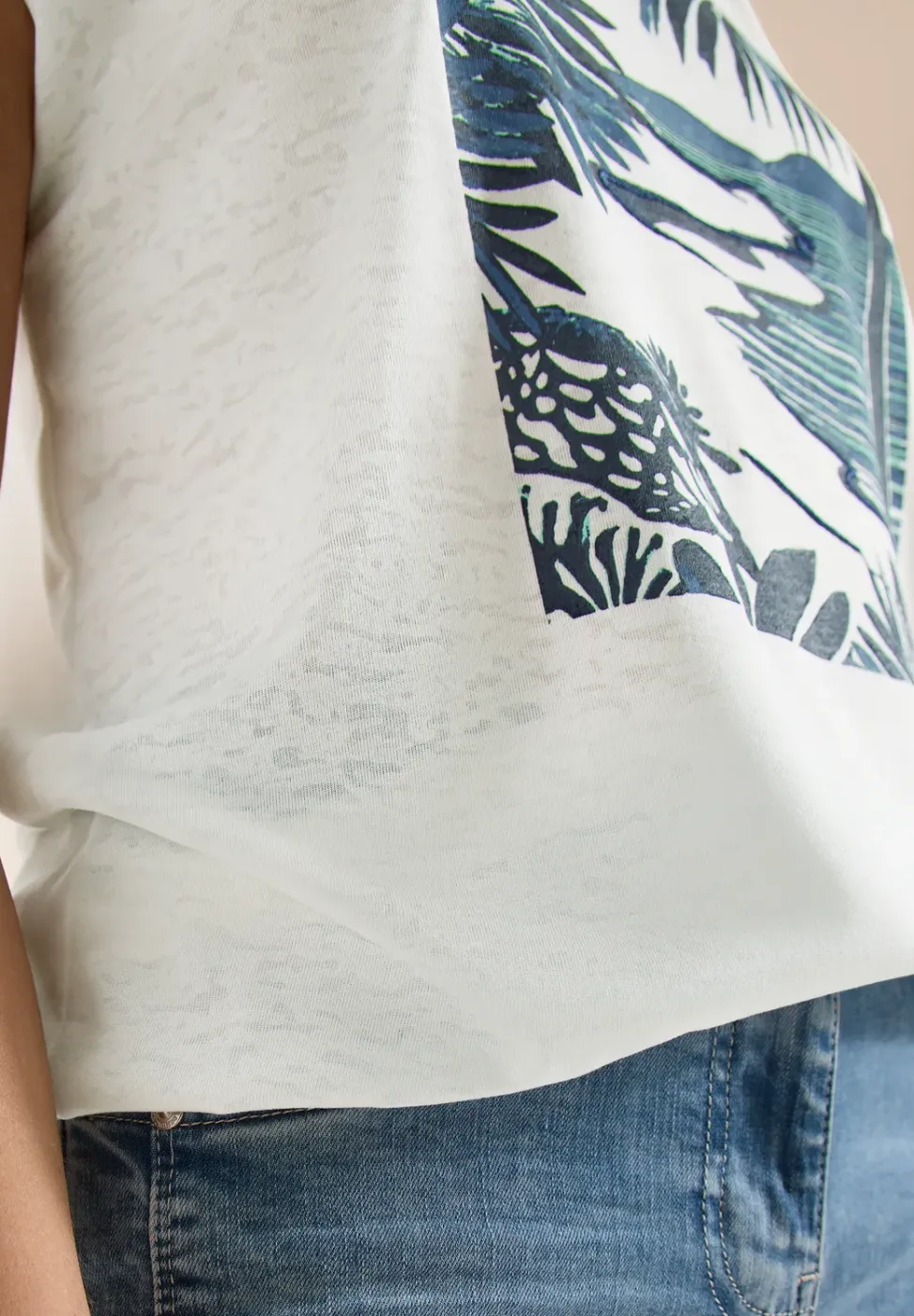 T-Shirt mit Rundhals und Frontprint