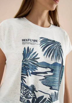 T-Shirt mit Rundhals und Frontprint