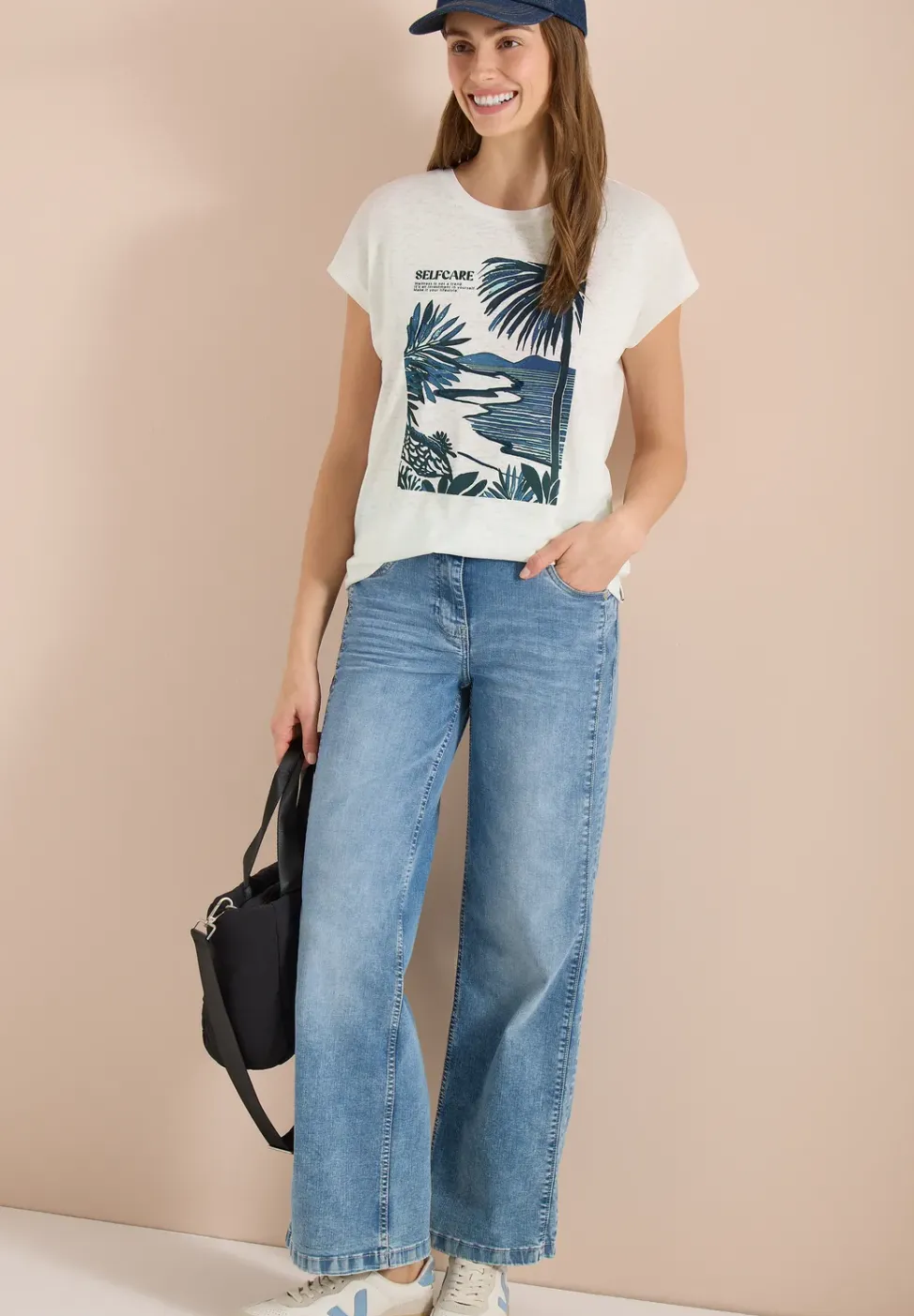 T-Shirt mit Rundhals und Frontprint