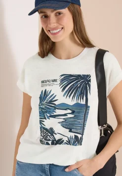 T-Shirt mit Rundhals und Frontprint