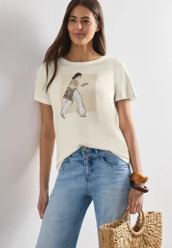 T-Shirt mit Rundhals und Frontprint