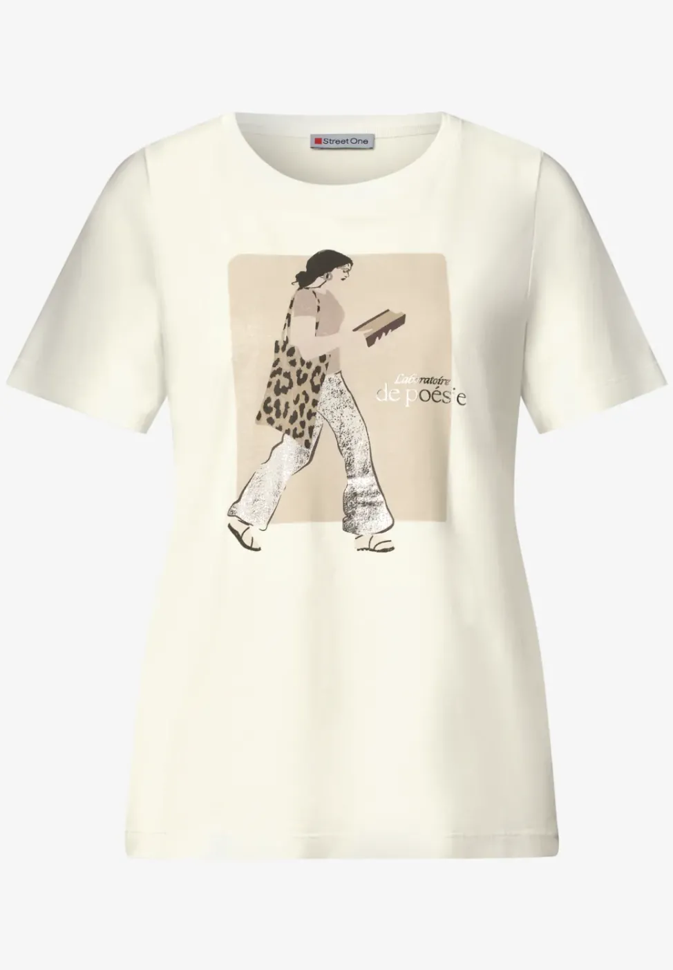 T-Shirt mit Rundhals und Frontprint