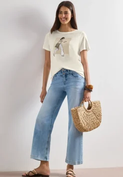 T-Shirt mit Rundhals und Frontprint