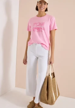 T-Shirt mit Rundhals und Frontprint