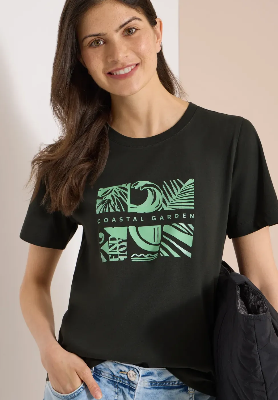T-Shirt mit Rundhals und Frontprint