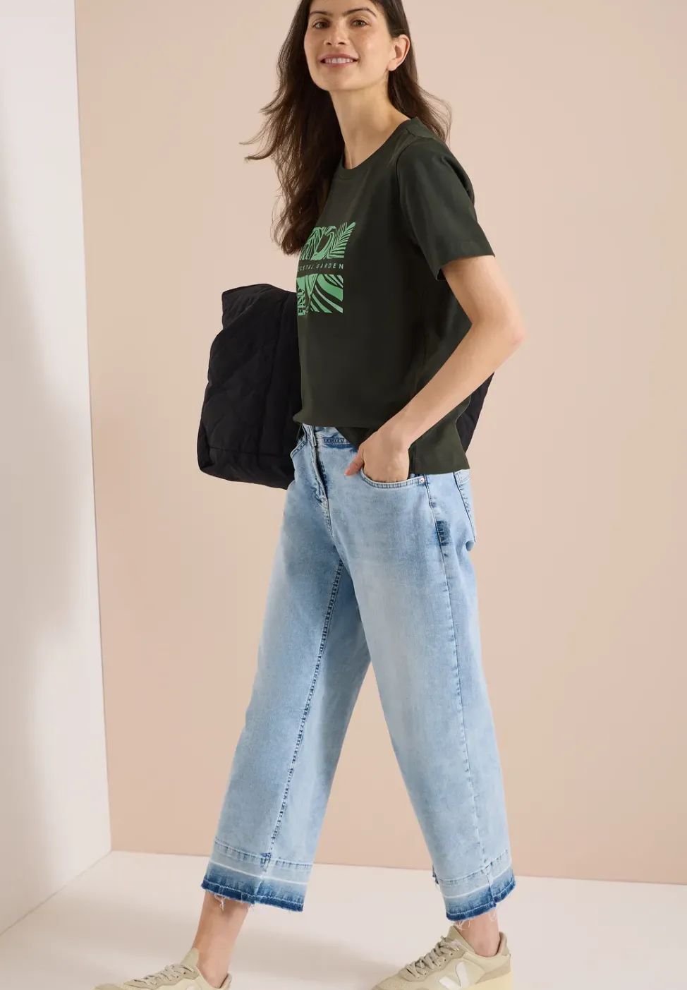 T-Shirt mit Rundhals und Frontprint