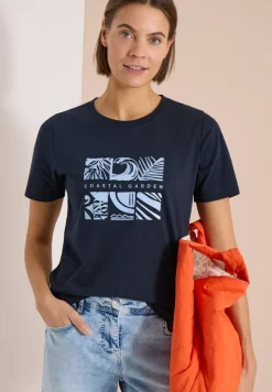 T-Shirt mit Rundhals und Frontprint