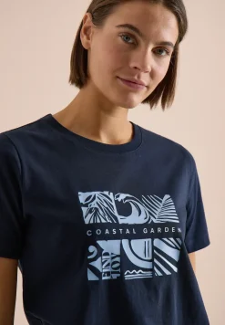 T-Shirt mit Rundhals und Frontprint