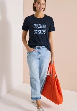 T-Shirt mit Rundhals und Frontprint