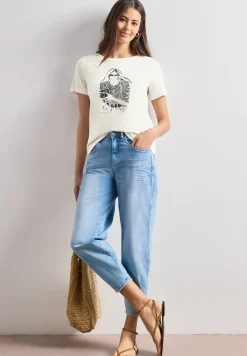 T-Shirt mit Rundhals und Frontprint