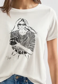 T-Shirt mit Rundhals und Frontprint