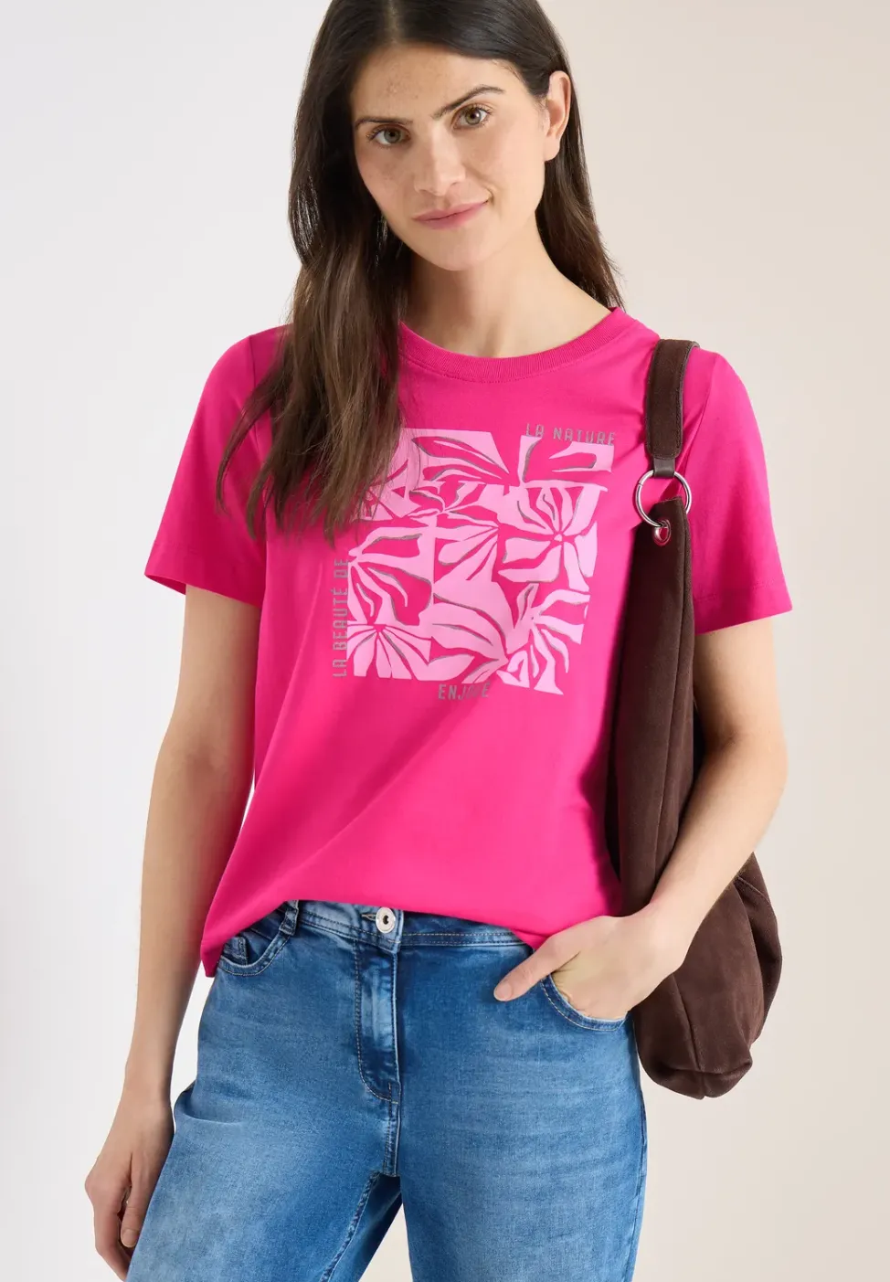 T-Shirt mit Rundhals und Frontprint
