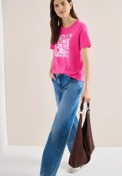 T-Shirt mit Rundhals und Frontprint