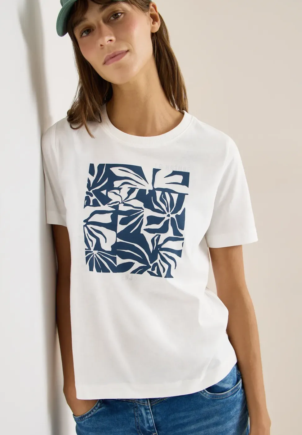 T-Shirt mit Rundhals und Frontprint