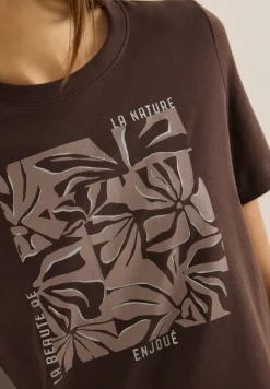 T-Shirt mit Rundhals und Frontprint