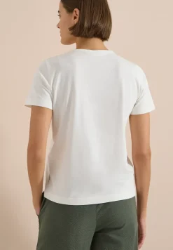 T-Shirt mit Rundhals und Glitzer-Wording