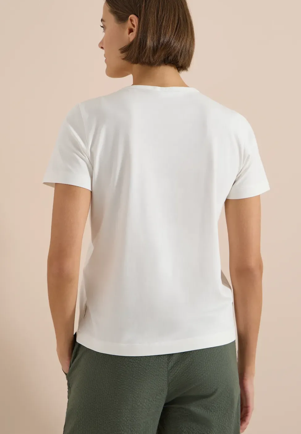 T-Shirt mit Rundhals und Glitzer-Wording