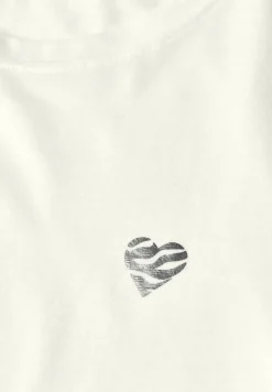 T-Shirt mit Rundhals und Herzdetail
