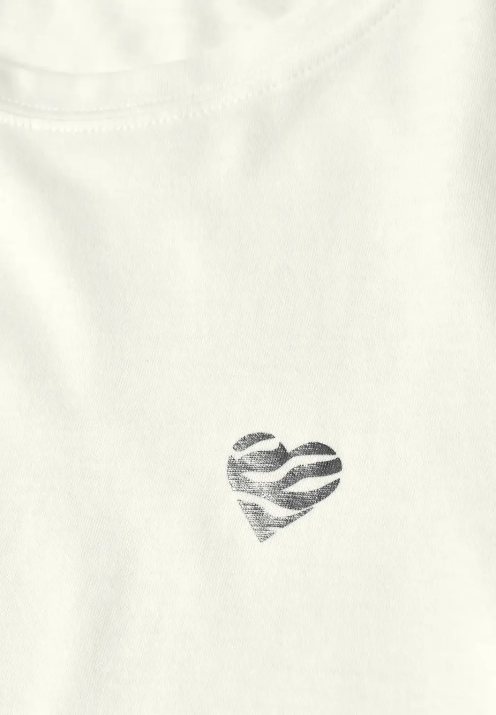 T-Shirt mit Rundhals und Herzdetail