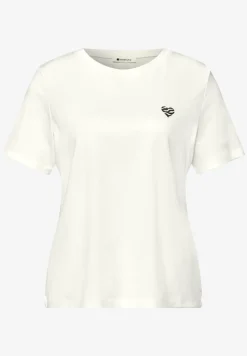 T-Shirt mit Rundhals und Herzdetail