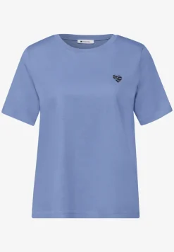 T-Shirt mit Rundhals und Herzdetail