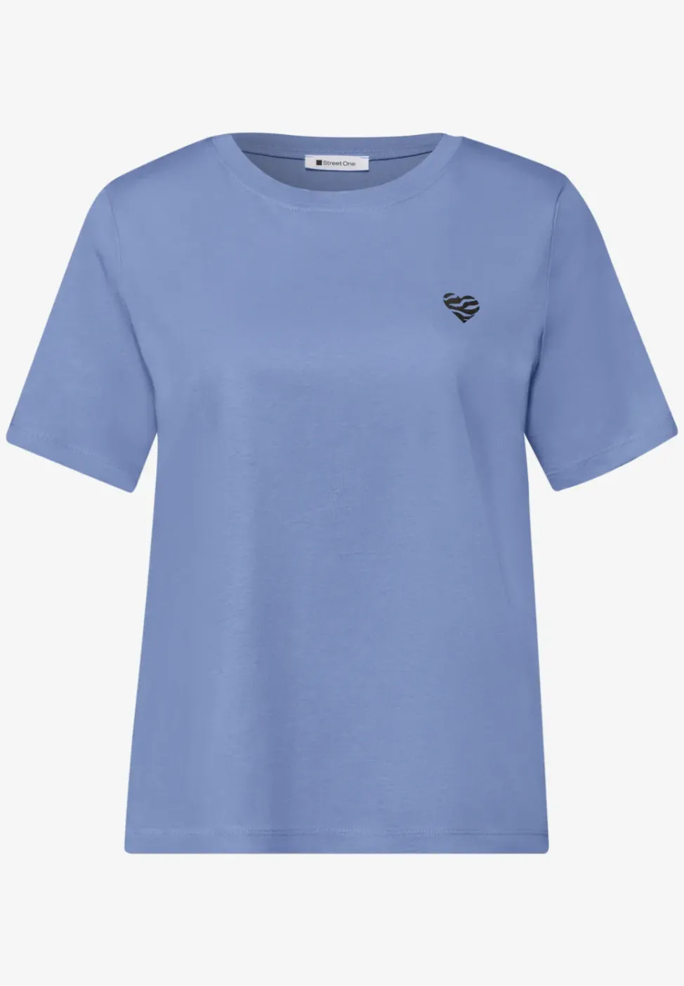 T-Shirt mit Rundhals und Herzdetail