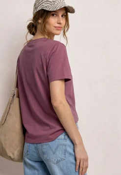 T-Shirt mit Rundhals und Herzdetail