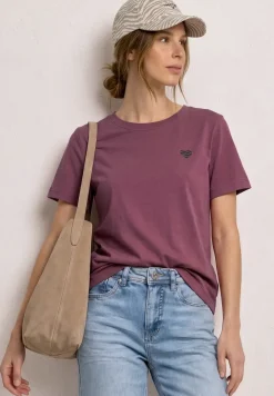 T-Shirt mit Rundhals und Herzdetail