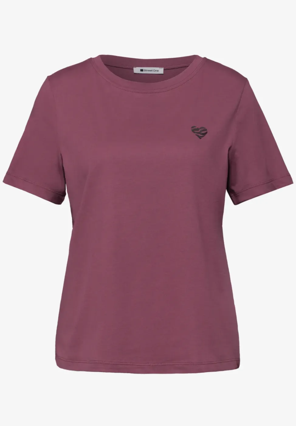 T-Shirt mit Rundhals und Herzdetail
