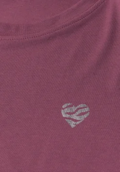 T-Shirt mit Rundhals und Herzdetail