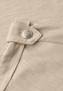 T-Shirt mit Rundhals und Knopfdetails