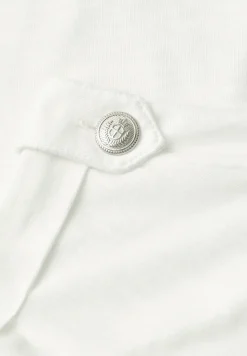 T-Shirt mit Rundhals und Knopfdetails