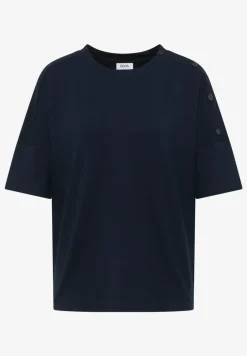 T-Shirt mit Rundhals und Knopfdetail