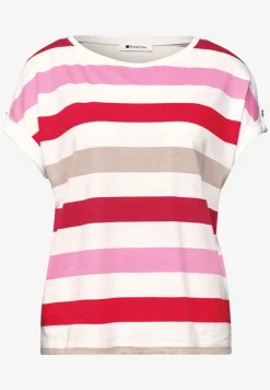T-Shirt mit Rundhals und Knopfdetails