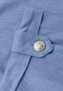 T-Shirt mit Rundhals und Knopfdetails