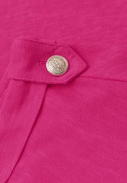 T-Shirt mit Rundhals und Knopfdetails