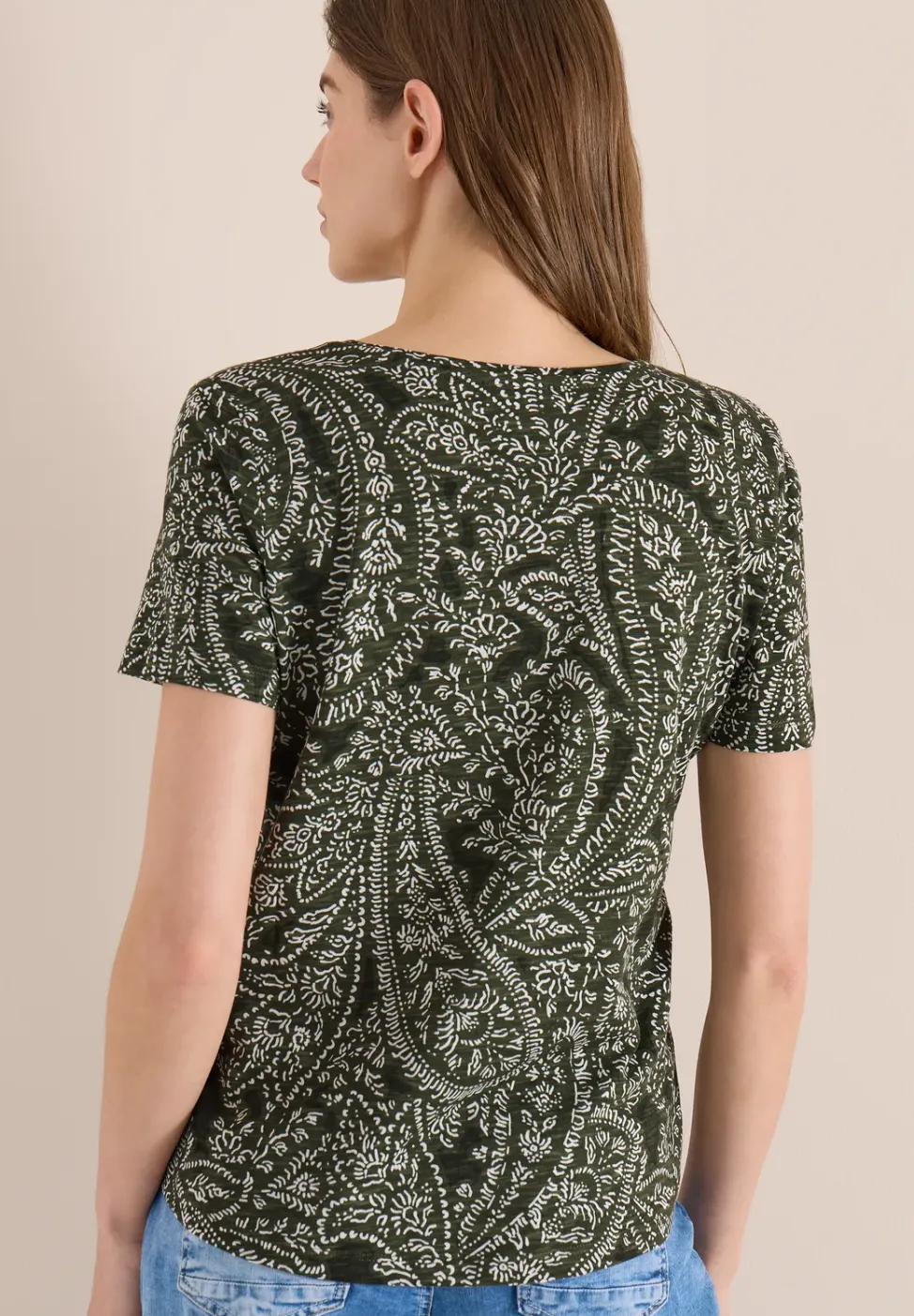 T-Shirt mit Rundhals und Minimal Print