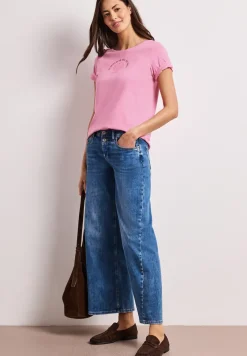 T-Shirt mit Rundhals und Muschelprint
