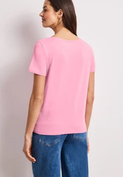 T-Shirt mit Rundhals und Muschelprint