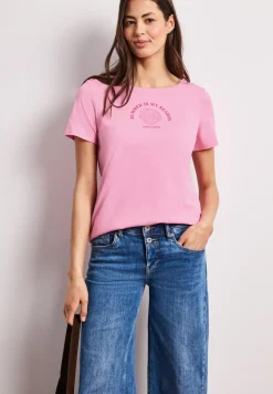 T-Shirt mit Rundhals und Muschelprint